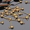 20pcs 100pcs Stainless Steel Round Ball Ear Post Studs Ear Backs with Open Rings Stud Earrings Base DIY Jewelry Making Wholesale