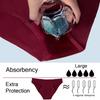4-Layer Period Underwear Women Mid-Rise Leak-Proof Menstrual Panties With Quick-Absorbent Cotton-Lycra Blend