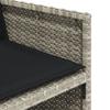 Vidaxl 7-Cz. Garden Furniture Set With Cushions, Grey, PE Rattan