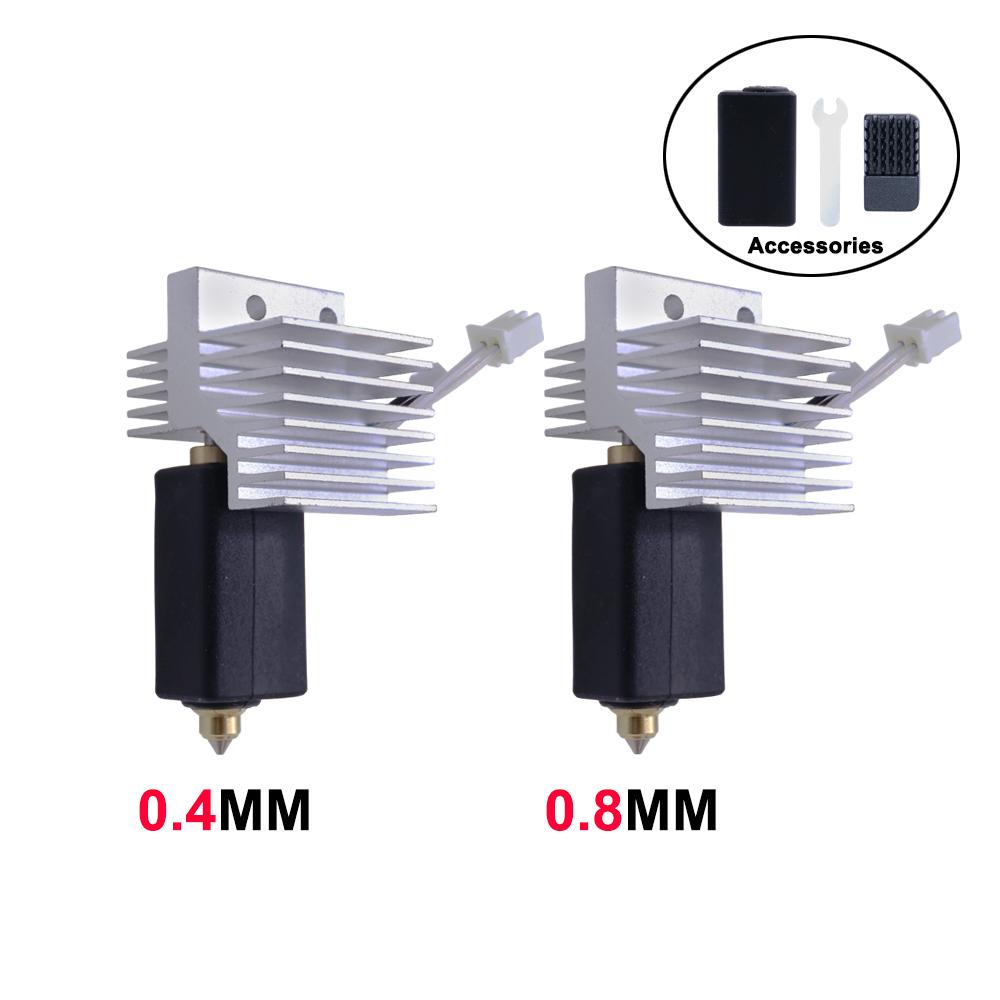 Upgrade Elegoo CC Hotend 0.2/0.4/0.6/0.8mm Assembled Extruder Hotend Kit for Elegoo Centauri Carbon Hot End / Centauri Nozzle