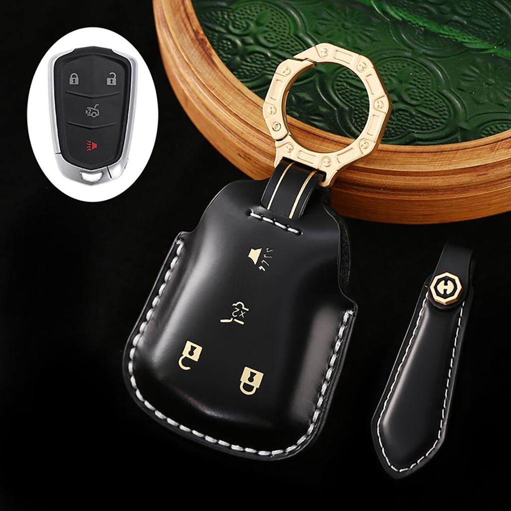 Suitable for Cadillac Xt5/xt6/ct5/ct6 Handmade Cowhide High-End Car Key Case Males Christmas Gift