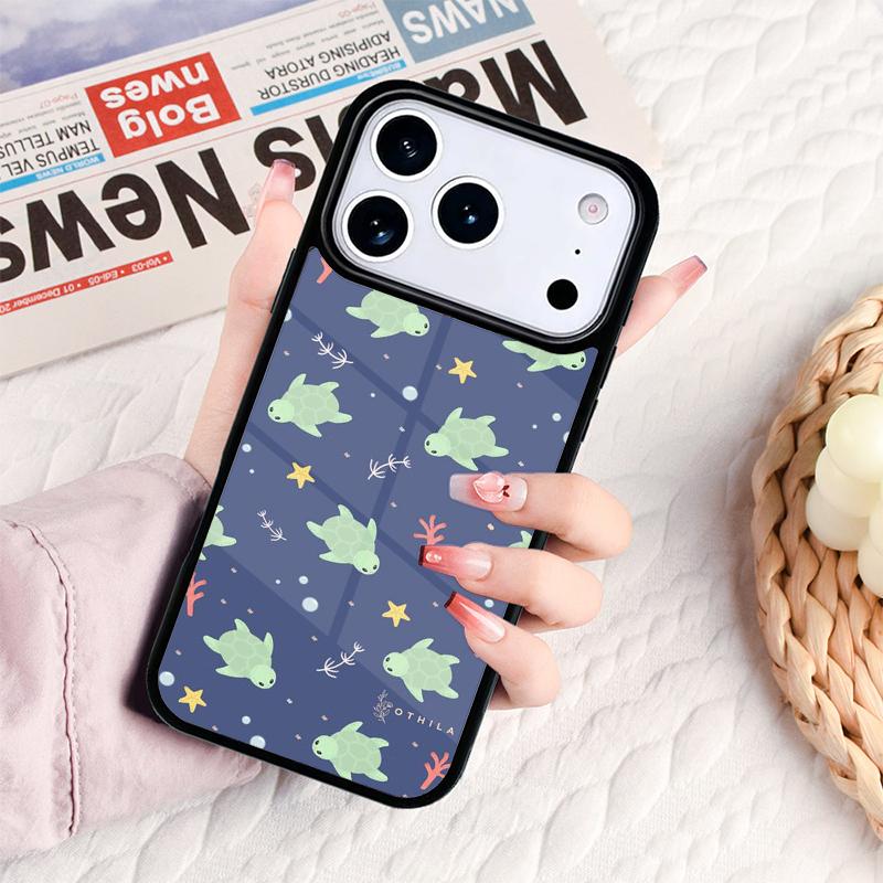 Cute Turtles Painted Phone Case For IPhone 17 16e 15 14 13 12 11 Pro Max Air Mini Soft Protective Cover