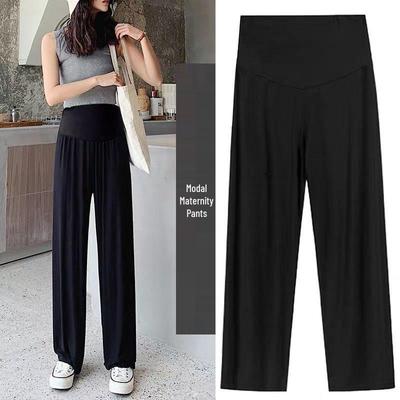 Spring-Summer 2026 Plus Size Maternity Wide-Leg Modal Pants