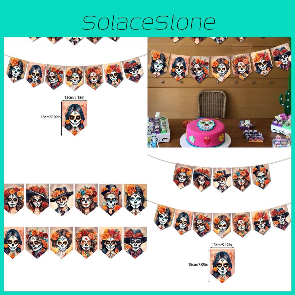 De Muertos Día Skeleton Banners For Venue Decoration Paper Party Props Supplies