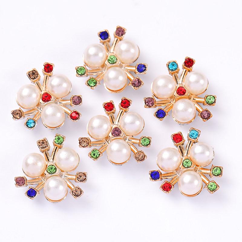 

20 Three-Pearl Flower Core Drill Stamen DIY Hair Ornament Accessories