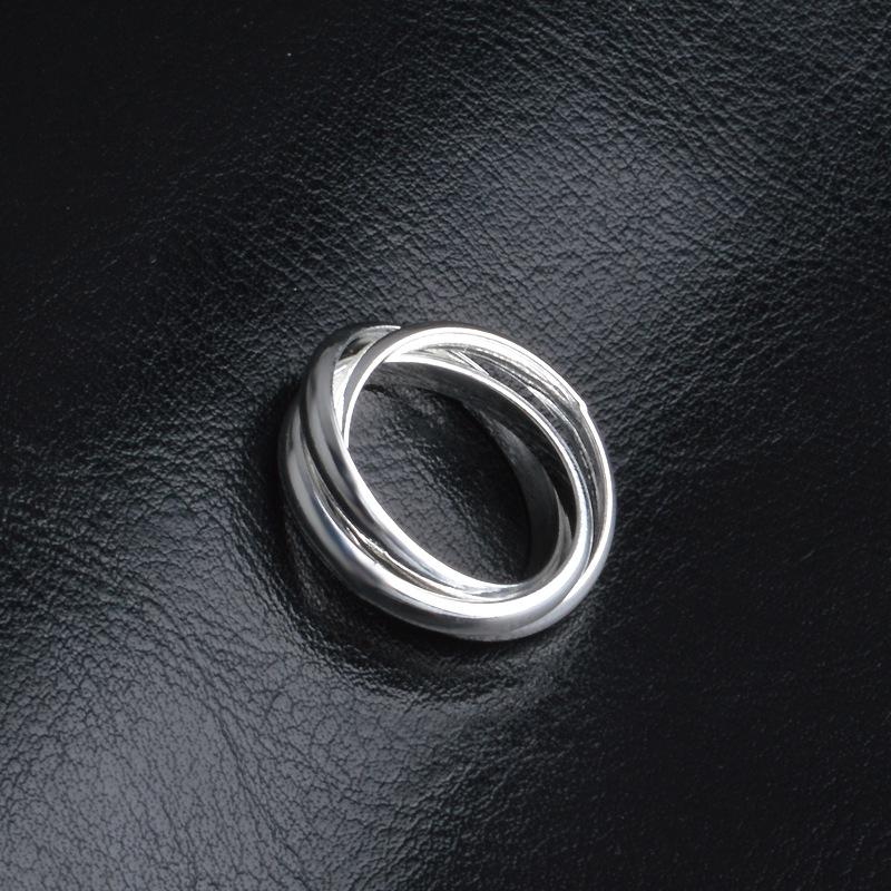 A Ring Composed Of Three Coppery Small Circles With Personalized Artistic Design Couple Ring For Lovers Copper color Jewelry
