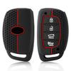 3/4 Button Silicone Car Key Case For Hyundai Solaris Verna Elantra Santa Fe I10 I20 I30 I35 I40 IX35 IX45 Creta Tucson Accent