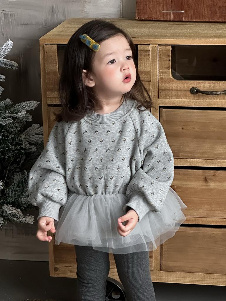 Children's Thickened Gauze Skirt Sweater Autumn and Winter New Children's Clothing Baby Clothes Girls Fleece Suit