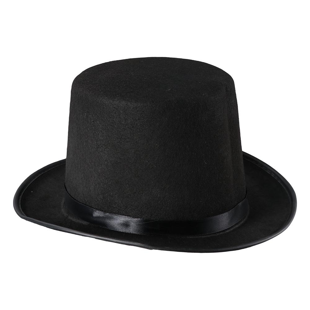 Festtillbehör 1 st Halloween-rekvisita Fedora-hatt Cosplay Bowlerhatt Hög hatt Framförd hatt Trollkarlshatt Retro Keps