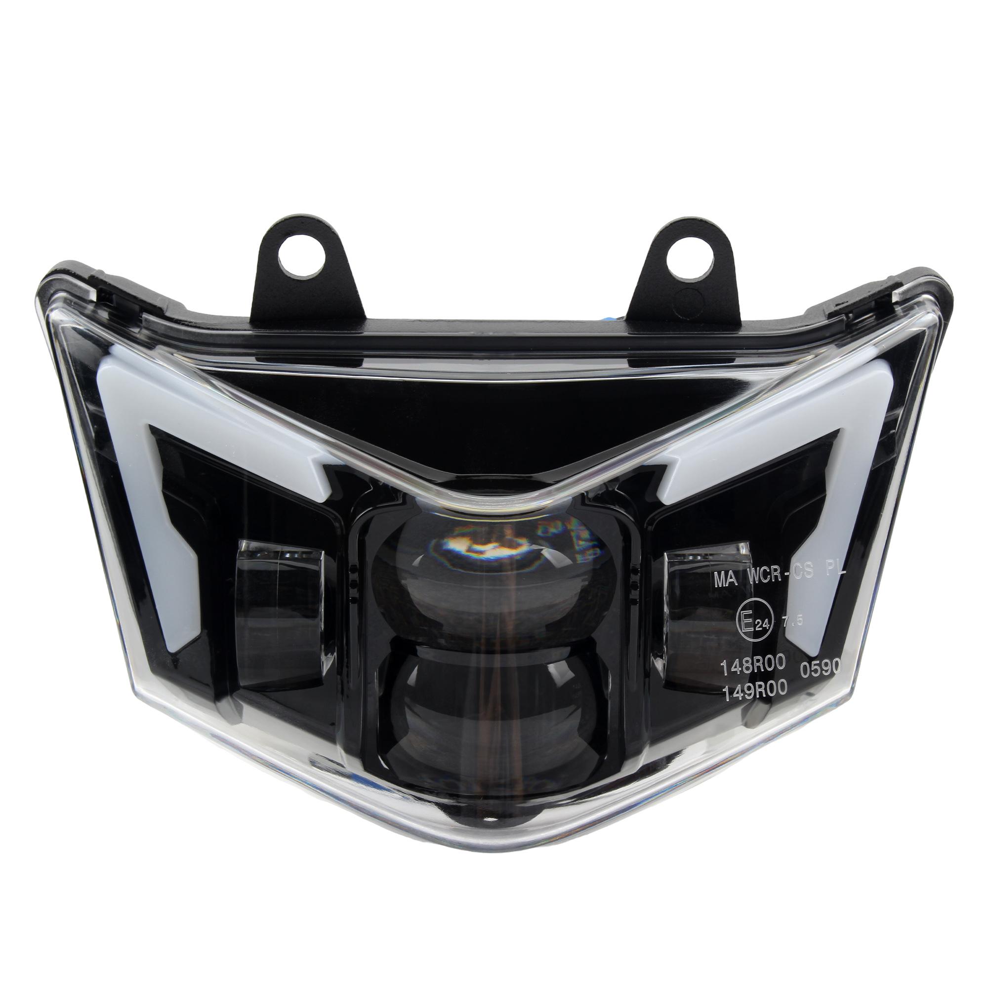 Мотоциклетная фара E24 для Kawasaki D-Tracker 125 150 KLX125 KLX150 2010-2016, аксессуары для светодиодной фары Enduro Motocross чёрный