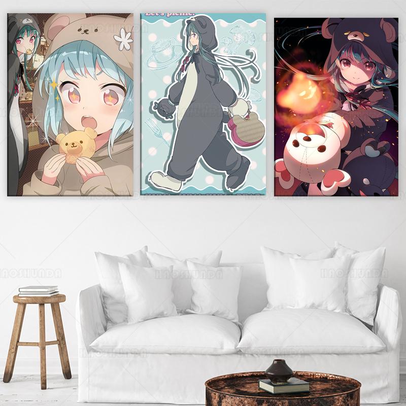 Canvas Painting Anime Posters Kuma Kuma Kuma Bear Yuna Fina Retro Poster Wall Decor Wall Art Picture Room Decor Home Decor