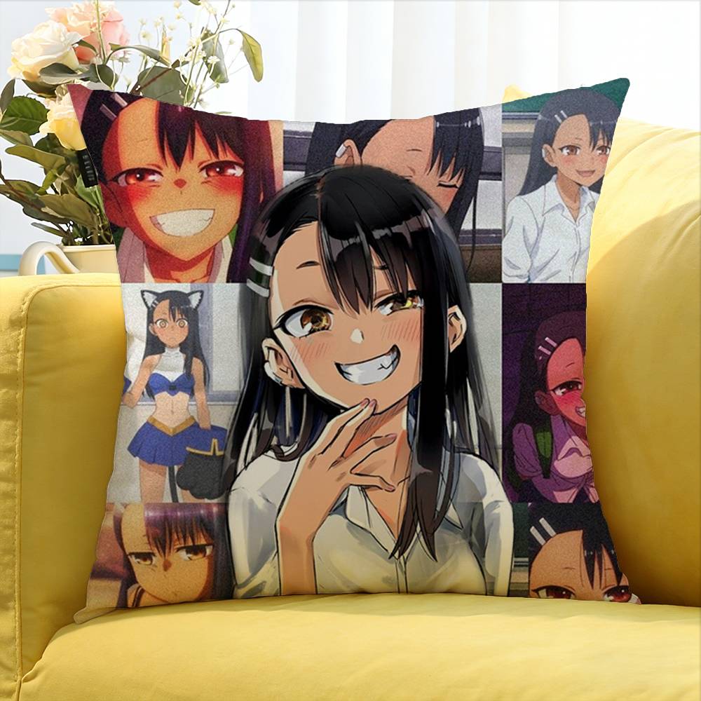 pc Nagatoro Hayase Anime World Various Sizes Square Pillow Case For Car Home Bedchamber Decor