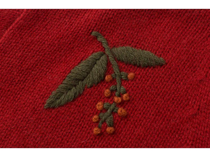 Handmade Embroidered Cashmere Sweater Cardigan - Autumn/Winter Fashion Knitwear