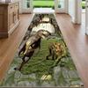 3D Jurassic Dinosaur Rug Prehistoric T-Rex Illusion Floor Mat Soft Washable Non-Slip Dino Theme Decor for Game Room Bedroom