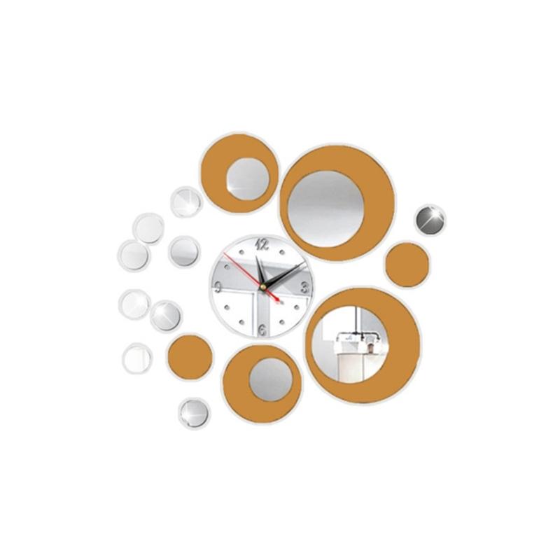 

Акриловые 3D круглые настенные часы DIY комбинированные зеркальные часы современные часы для кухни спальни гостиной украшения дома золотой