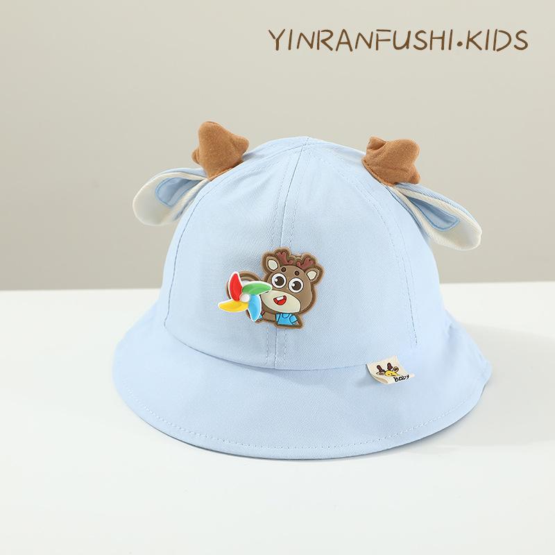 New Baby Fisherman Hat Cute Cartoon Lamb Windmill Sun Hat Spring and Summer Children's Pot Hat