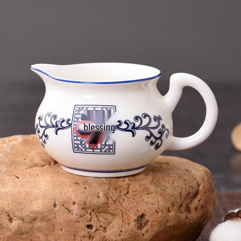 Blue & White Porcelain Tea Pitcher Gong Dao Bei 170ml for Kung Fu Tea Sets
