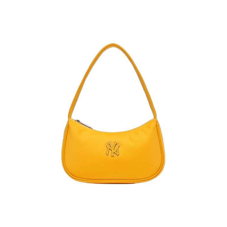 MLB Spring Summer Letter Big Logo NY Yankees Zipper Nylon Dumpling Bag Underarm Shoulder Bag Women bags Bright-Yellow 3ABQS032N-50ORL Bright Yellow