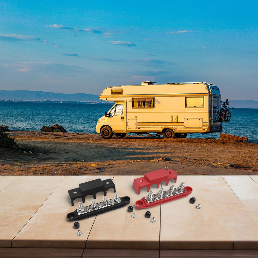 Electrical Busbar 250A Busbar 20A Auxiliary Terminals For Boats For Caravans Easy Install Busbar For Electrical Setups Busbar