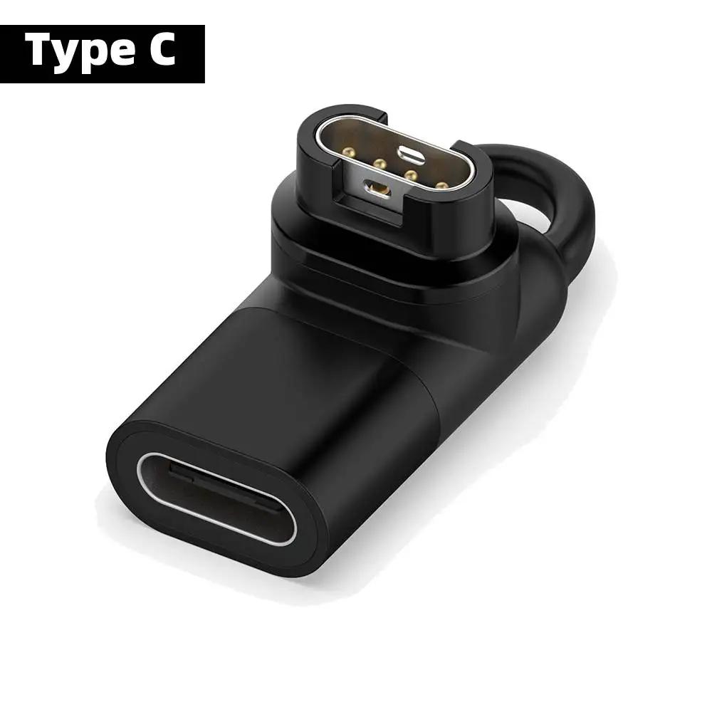 Type C/Micro/ios USB Female to 4pin Charger Adapter for Garmin Fenix 7/6/5 instinct 2S Venu 2 plus EPIX Watch Charging Converter