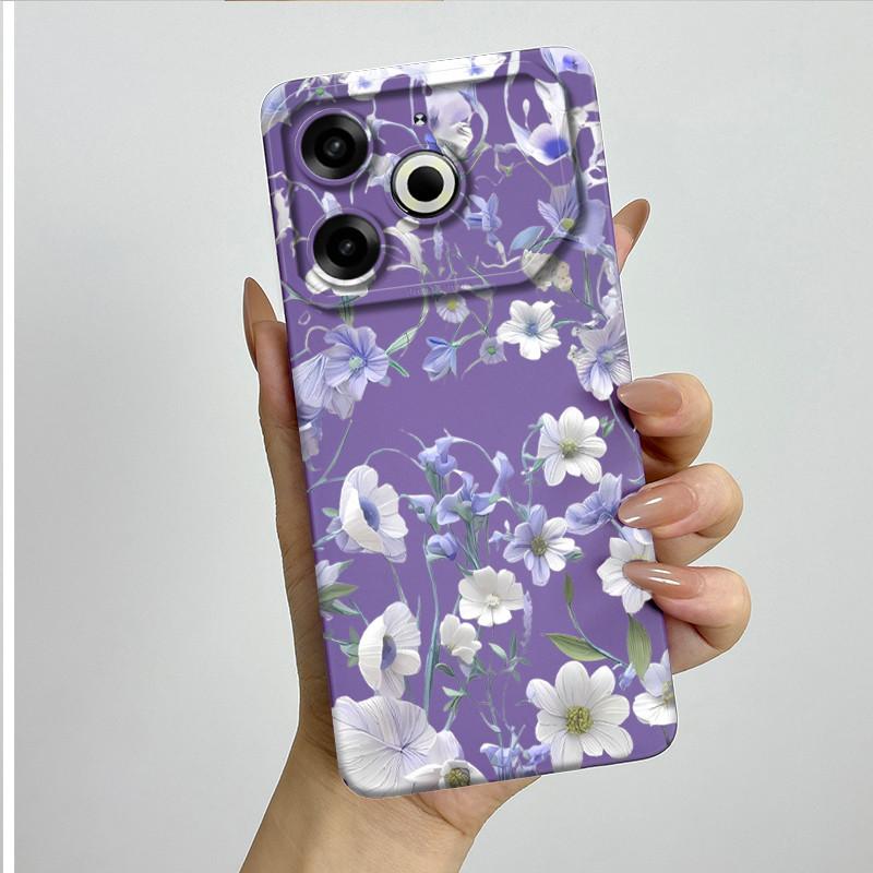 Per Tecno Pova 6 Neo Custodia POVA6NEO Silicone TPU Morbida Custodia per Telefono Verniciata Stampata Antiurto Protettiva Cover Posteriore