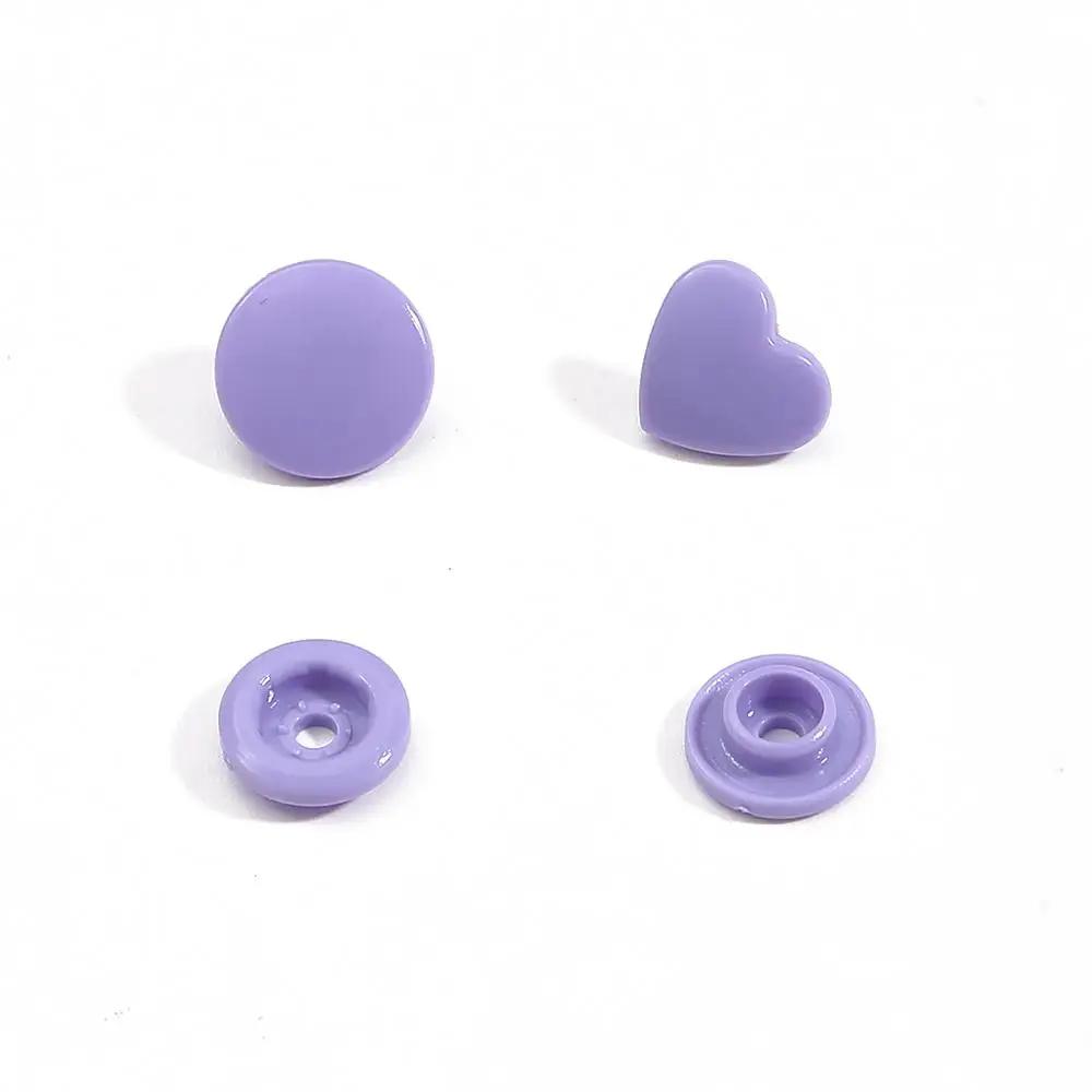 25Set T5 Plastic Heart Shape Snap Buttons12Mm Fasteners Quilt Cover Sheet Button For Scrapbooking Crafts Clothes Clip Accessorie