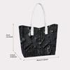 Gothic Embossed Tote Bag Vintage Dark Style Shoulder Bag for Daily Commute