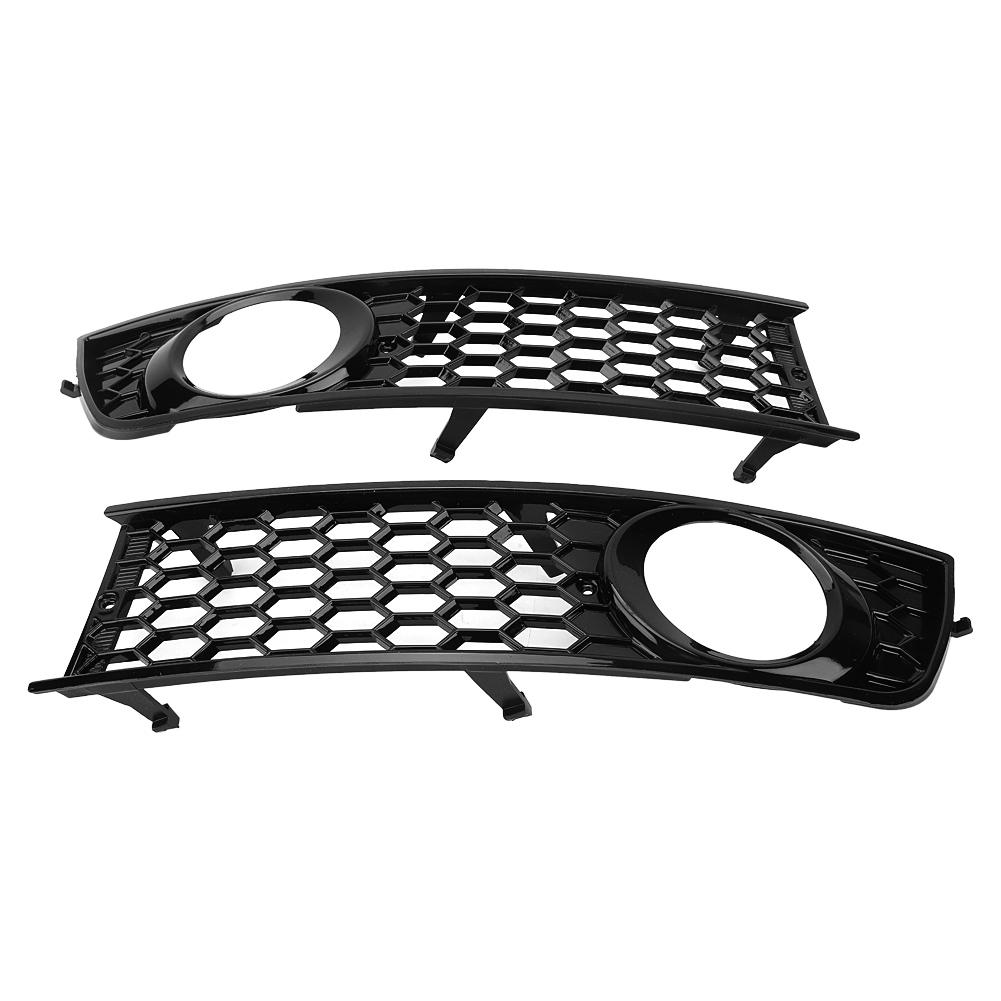 2 Pcs For Front Bumper Fog Light Grille Fog Lamp Grilles Grille Side Lower Base Abdominal Material Stylish Design Sy Installation