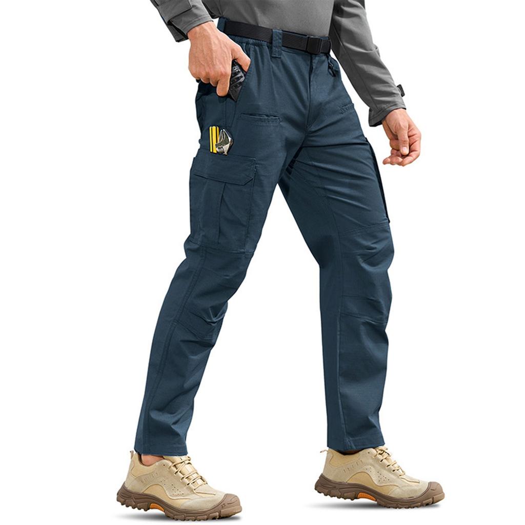 Mens Pants Ripstop Cargo Work Pants With Multi-pocket Breathable Hiking Mountaineering Camping Construction Pants