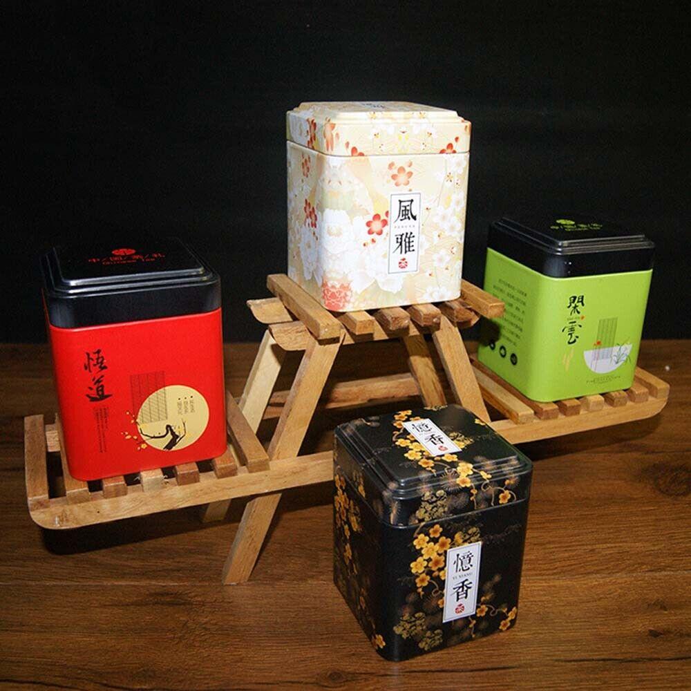 European Pastoral Style Mini Iron Box Easy-Carry Tin Cans Portable Tea Packaging Box