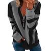 Felpe con cappuccio e felpe Autunno Inverno da donna con cerniera a V personalizzata stampata Felpa con cappuccio da donna a maniche lunghe