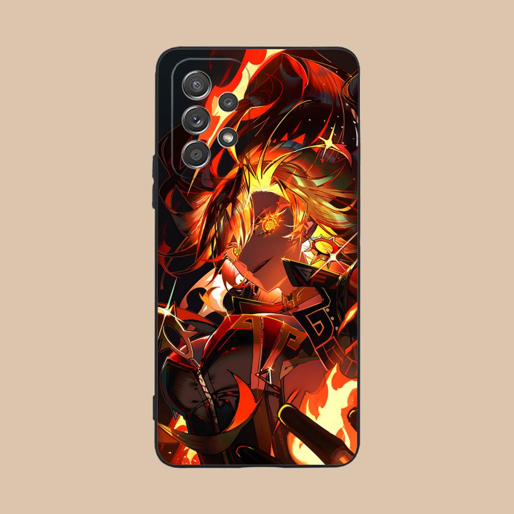 Game GI Mavuika Matte TPU Mobile Phone Case for Samsung Galaxy M55 54 42 35 34 33 32 23 22 15 14 13 12 F55 5G Colorful Cover