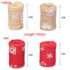Vintage Natural Hessian Edge Snowflake Merry Christmas Jute Burlap Sisal Trim Lace Ribbon Snowflake