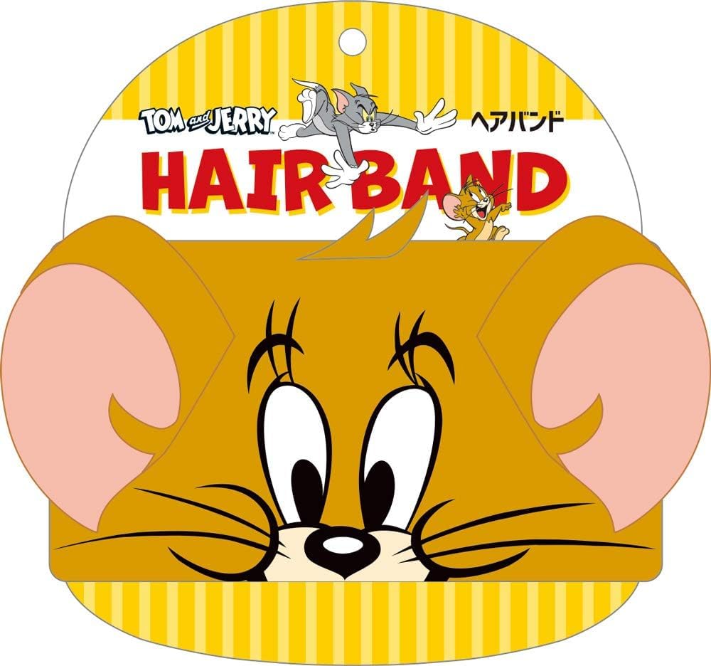 Tom and Jerry Face Sports Tom Jerry Jerry Set Slider Hairband, Wash, Headband, & (Hairband, Bag)