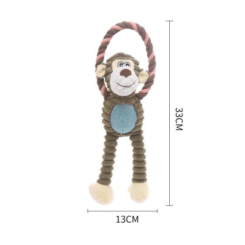 Donkey Shape Plush Dog Sounding Toy Interactive Bite Resistant Molar Training Decompress Pet Supplies for Dogs