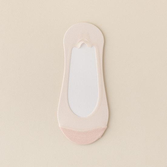 1 Pair Summer No Show Socks for Women, Thin Breathable Cotton Ice Silk Liner Socks, Non-Slip Low Cut Hidden Socks for Flats, Comfortable Invisible