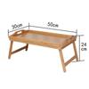 ZISIZ Foldable Bamboo Bed Tray with Legs