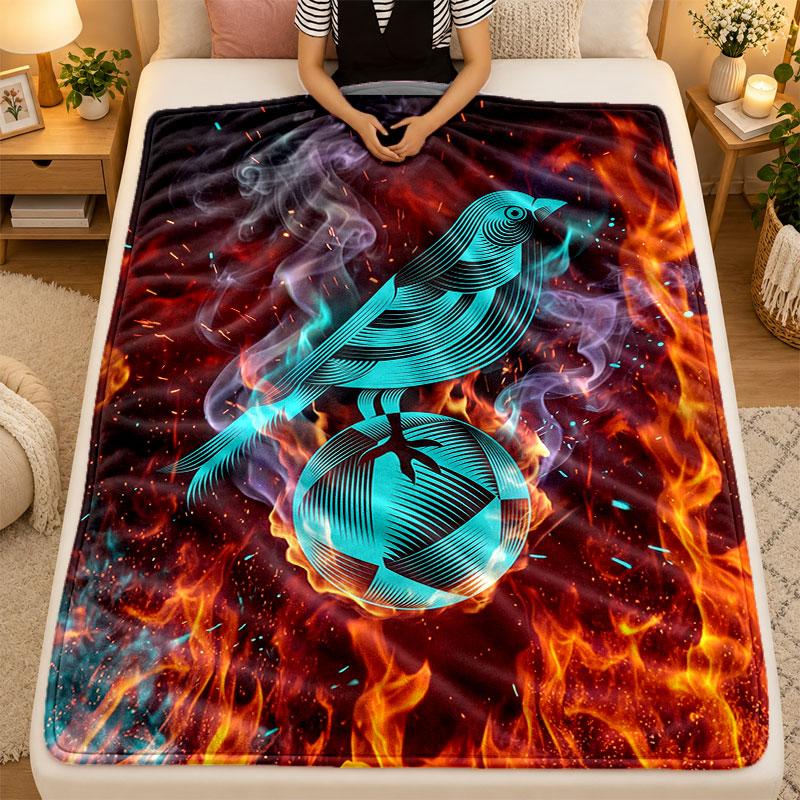Flannel BlanketNorwich City Football Warm Soft Throw Blanket for Indoor Sofa Bed Living Room Use