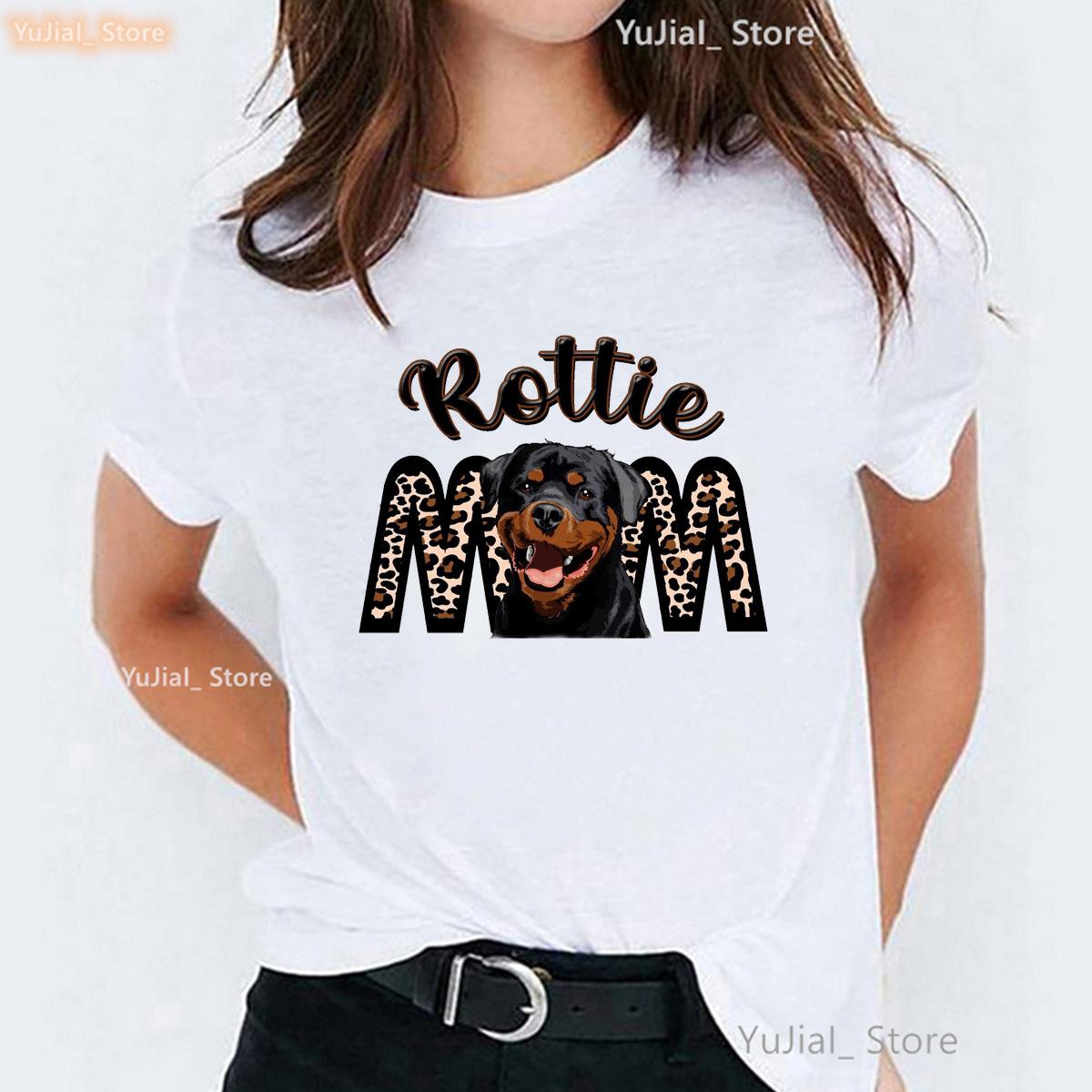 

Dogs Mom Print Women TShirt 90s White Short Sleeve Y2k Tops Modal Fabric Graphic T Shirts Women Clothing Aesthetic Clothes Tops S