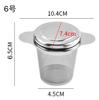 Mesh Tea Infuser Reusable Strainer Stainless Steel Teapot Loose Leaf Spice Filter Equipment Leak Double Handles