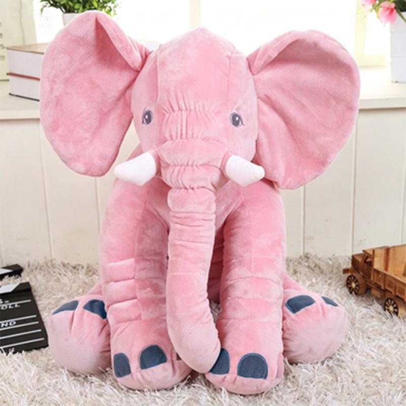 Oreiller en Peluche Éléphant Bébé Doux Pour Dormir Animaux en Peluche Jouets Compagnon de Jeu Pour Bébé Cadeaux Pour Enfants Poupée d'Accompagnement Cadeau de Noël pink