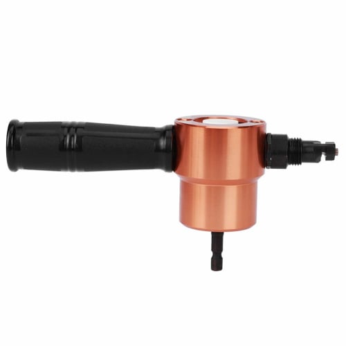 Sheet Metal Nibbler, 2-Flute Cutting Tool for Power Drills, with Bendability and Straight Cutting Capability, and a Handle for Extended Use, Ideal for