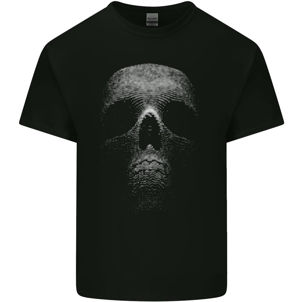 Skull Made of Circles Unisexs Light Cotton TShirt