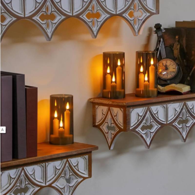 Led Acrylic Candle Set With Remote Control For Wedding Party Event Decor