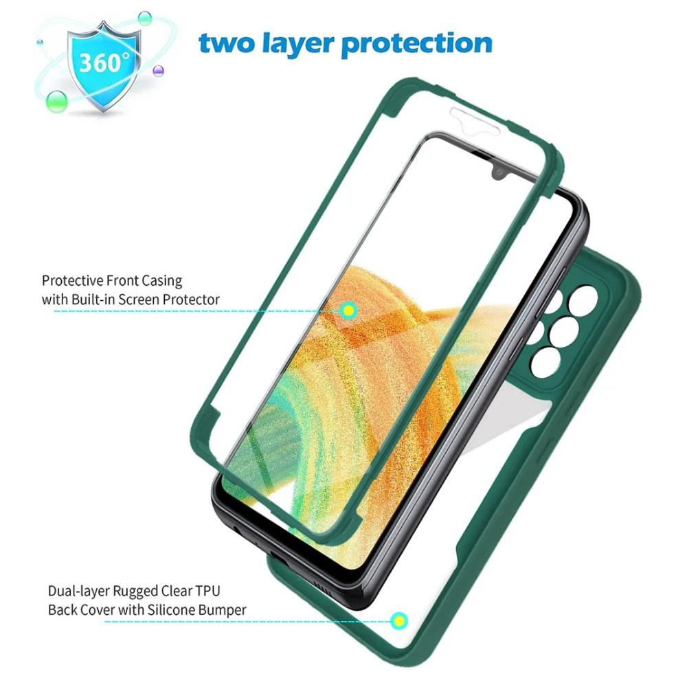 Liquid Silicone 360 Degree Hybrid Case for  Samsung Galaxy A33 5G A53 5G A73 5G A13 4G A23 4G M53 5G M33 5G M52 5G Protect Shockproof Protection Cover