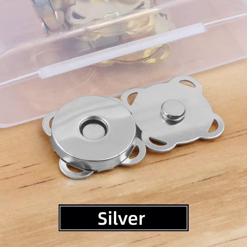 10/5/1Set Metal Magnetic Snap Button Invisible Sew-on Clasps, Lock Fasteners for Purse Bags Clothes DIY Craft Sewing Accessories