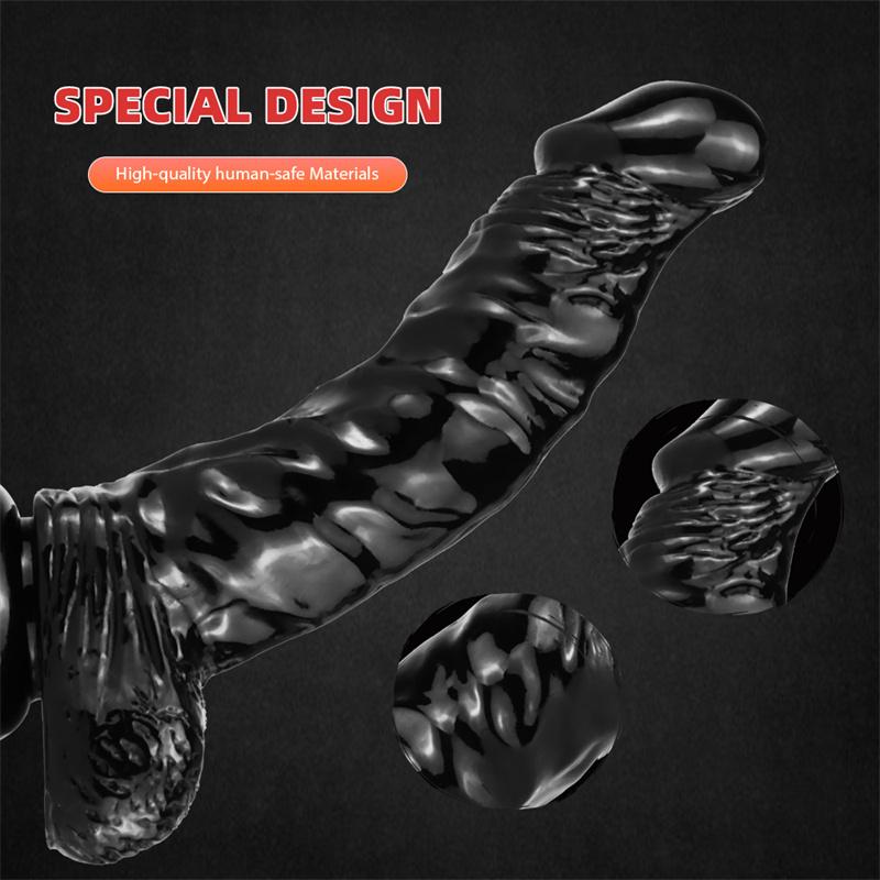 Crescent Large Simulation Dildo Crystal Soft Glue Female Masturbator Adult Products