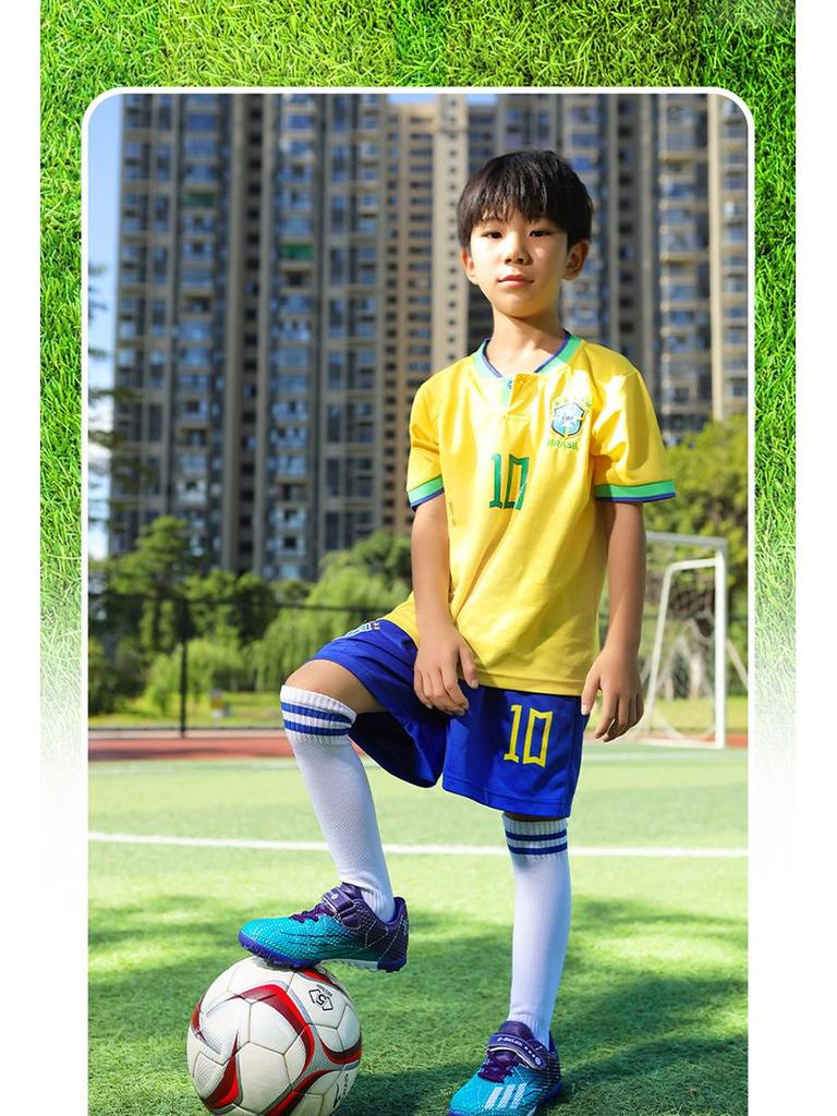 Velcro Soccer Shoes for Kids - Student Training Turf Cleats, Size 28-39