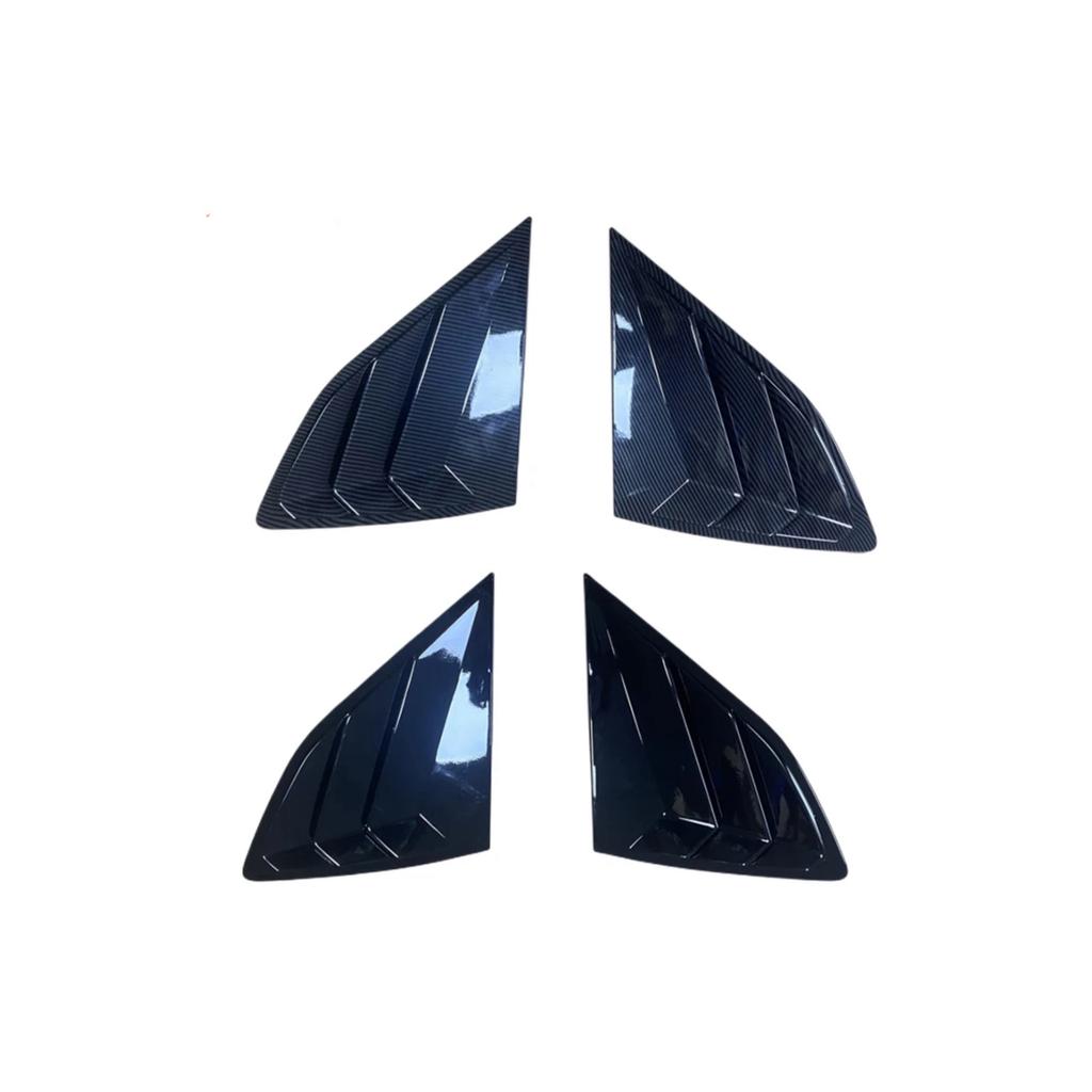Car Rear Window Side Vent Shutter Louver Fit For Hyundai Tucson 2016 2017 2018 2019 2020 Cover Trim Black Carbon Fiber Black
