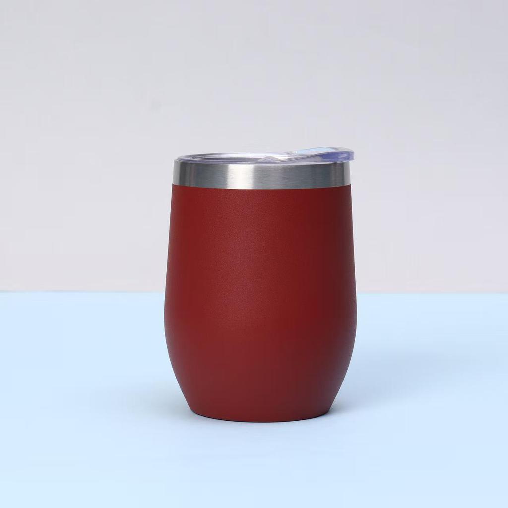 12oz U-Shaped Eggshell Stainless Steel Thermos Cup, Double-Layer Vacuum Insulated
